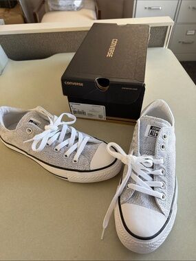 Converse Chuck Taylor All Star Low Top Sneakers in Light Gray and White
